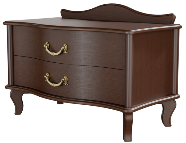 Тумбочка Джульетта широкая 2 ящика 75х41,5х52,8 см (орех)